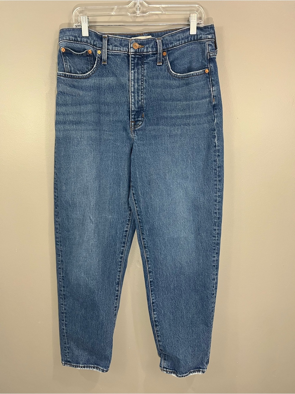 Madewell 31T Balloon High-Rise Blue Denim Jeans